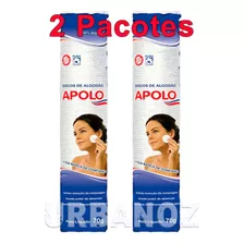 Kit 2 Discos De Algodão Apolo Pacote Limpeza Facial Make