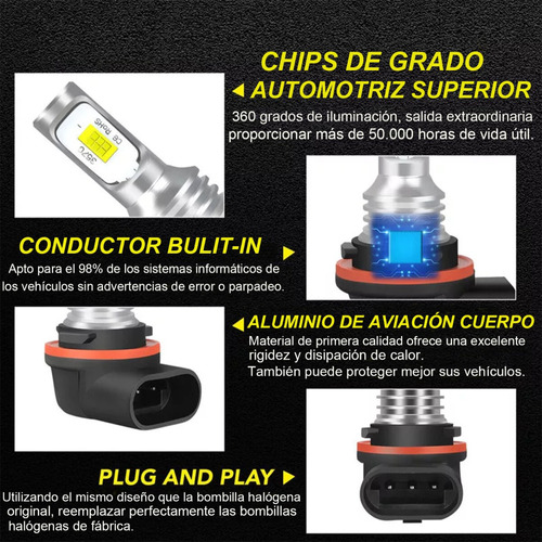 Faro Led Para Bombillas Honda Atv Utv 34901-hp5/hn5-601/m40 Foto 7