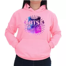 Blusa Moletom Canguru Bts Kpop Feminino Banda Capuz Bolso