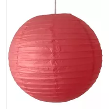 Lámpara Bola De Papel Arroz China 35 Cm Rojo