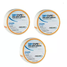  Fita Telada Para Drywall Autoadesiva 48mmx90m Kit C/3