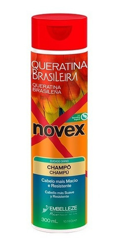 Champú Sin Sal Keratina Brasileña Reparador Hidratante Novex