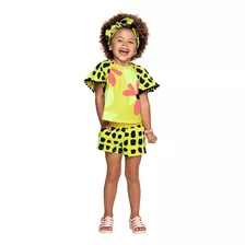 Conjunto Nanai Roup Infantil Femini Girafa Short Verão 1 A 8