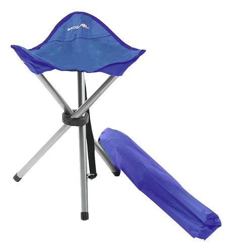 Banquito Plegable De 3 Patas Broksol Camping Pesca Caza Color Rojo