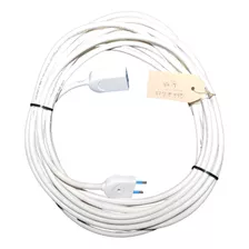 Alargue: 10 Mts De Cable Bajo Goma Blanco: 2 X 1.5 Mm*