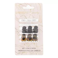 Kit Nove Mini Prendedores De Cabelo Gabriela Beauty Color