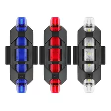 Sinalizador Pisca Farol Luz Led Traseiro Bike Usb Recarregáv