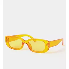 Óculos De Sol Amarelo Cristal Retrô Fashion Uv400