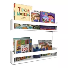 Combo 4 Prateleira Para Livros Revista Montessoriana 60cm Cor Branco