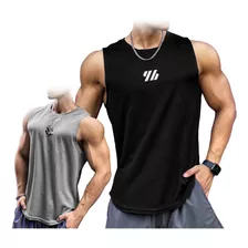 2pcs Playera Gym Hombre Musculosa Tank Top Seco Rápido