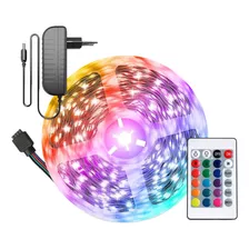 Fita Led 5050 Rgb Colorida 5 Metros Cores Controle Usb