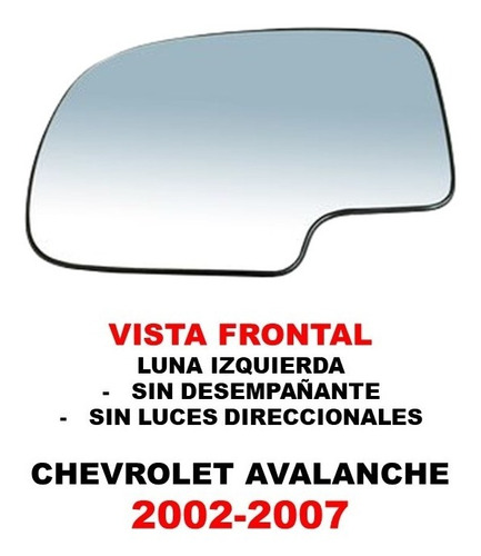 Luna Izquierda S/desem S/direc Chevrolet Avalanche 2002-2007 Foto 2