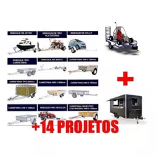 12 Projetos Construção Carretinhas Reboques Detalhados