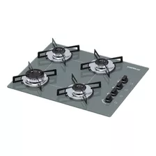 Fogão Cooktop Gás Chamalux Ultra Chama 4 Bocas Prata Bivolt 127v/220v