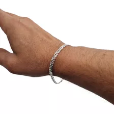 Pulsera Hombre Ojo De Tigre Plata Italiana 925