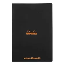 Caderno Frances Dot Book Rhodia Preta A5 96fl 80g Pontilhado