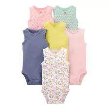 Set 6 Bodys Manga Corta - Carters Original Para Niñas