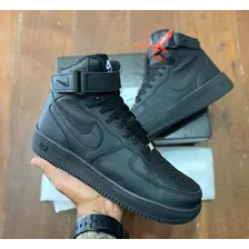 Tenis Bota Cano Alto Air Force 1 07 Preto Original Basquete