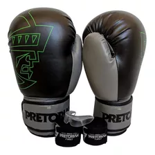 Kit Muaythai Boxe Pretorian 12 Oz Luva Bandagem Bucal Barato