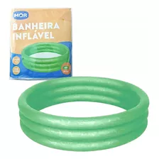 Banheira Piscina Inflável 1.02m X 25cm 130l Redonda Verde 