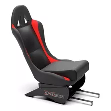 Banco Extreme Suporte Para Volante Cockpit Simulador Cor Vermelho