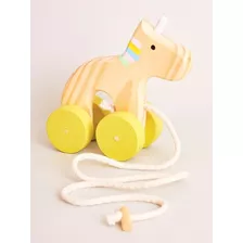 Unicornio De Arrastre De Madera