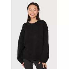 Sweater Básico Holgado Negro Nicopoly