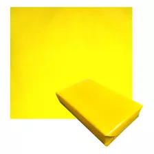 Papel De Presente Bobina Couche 40cmx100m - Amarelo
