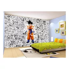 Papel De Parede Dragon Ball Goku Página Manga 10m² Dbz529