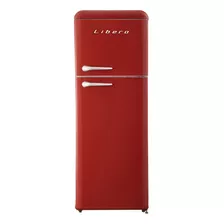 Refrigerador Retro 203 Litros Lrt-210dfrr Rojo Libero