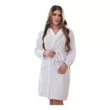 Roupão De Microfibra Adulto Plus Size Branco Tamanho Xxg