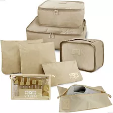 Organizador De Mala Viagem Bolsa Porta Sapatos Kit 17 Peças