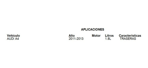 Balatas Traseras Audi A4 2011 1.8l Brembo Foto 4