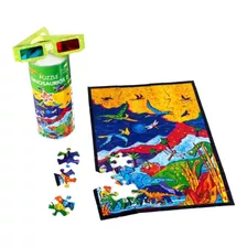 Puzzle Rompecabezas 3d De Dinosaurios Incluye Anteojos Promo