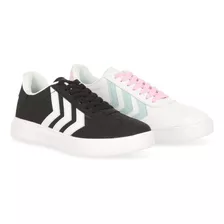 Duo De Tenis Sneakers Casual Dama Blanco Y Negro Duo 102