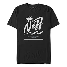 Neff Palm Young Camiseta De Manga Corta Para Hombre, Negro, 