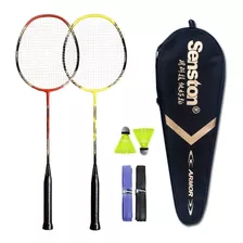 Senston Juego De 2 Raquetas De Carbono Para Bádminton