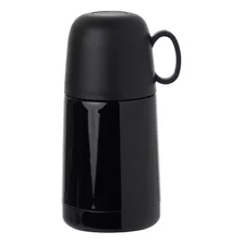 Garrafinha De Água Café Térmica Pequena Inox 250 Ml Squeeze Cor Preto