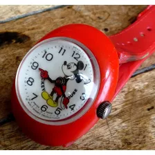 Mickey Mouse Reloj Suizo Cuerda Bradley Disney Rojo 6219swt