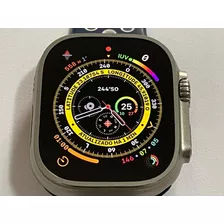Apple Watch Ultra Titânio 49m - Pulseira Loop Alpina Laranja