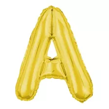 Balão Aniversário Letra Gigante Metalizada Dourada - 75cm