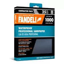 Fandeli | Papel De Lija Impermeable | Grano | 25 Hojas De .