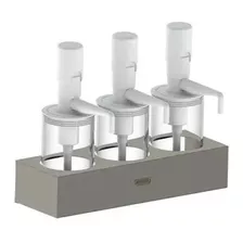 Dispenser Molho Com 3 Potes De Acrilico Disp3p1000 Universal