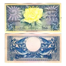 Indonesia - Billete 5 Rupias 1959 - Casi Nuevo
