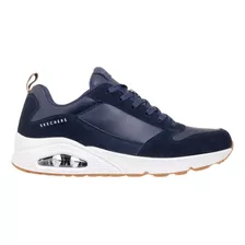 Zapatillas Skechers Streetwear Uno Stacre - Navy Leather