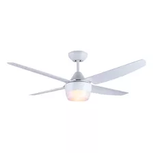 Ventilador Techo Blanco 4 Palas 3 Velocidades Luz Led Smart Diámetro 120 Cm Material De Las Aspas Abs