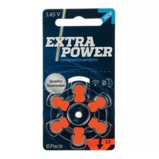 Pilha Extra Power A13 Botão - Kit De 6 Unidades