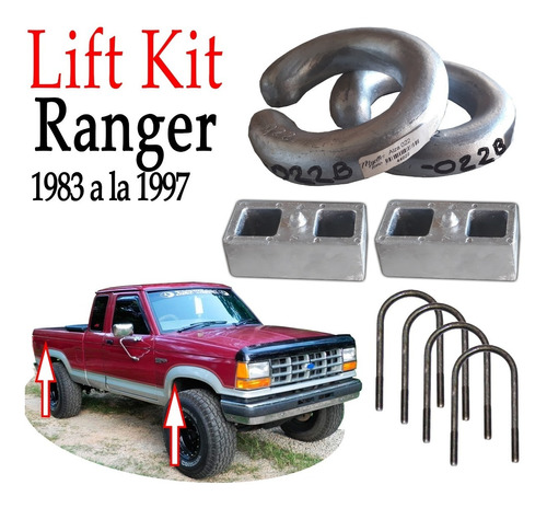 Lift Kit Elevacin Suspensin Ford Ranger 1983-1997  Foto 7