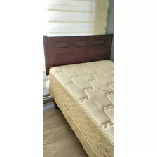 Cama 1,5 Plaza Con Respaldo Y Colchón