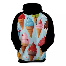 Moletom Casaco Blusa Estampa Sorvetes Sorvetinhos Verão 8